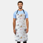 Tablier Cute chat face chats souriants motif (Porté)