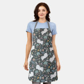 Tablier Cute Chat Floral (Porté)