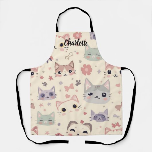 Tablier Cute Chat simple chaton Motif (Recto)