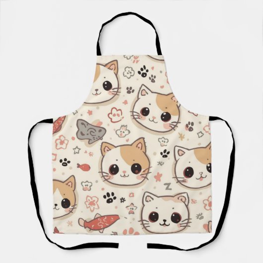 Tablier Cute Chat simple chaton Motif (Recto)