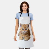 Tablier Cute chaton orange avec points de suture orange fo (Porté)