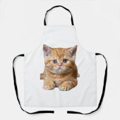 Tablier Cute chaton orange avec points de suture orange fo (Recto)
