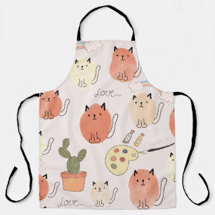 Tablier Cute chats sans couture motif