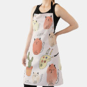 Tablier Cute chats sans couture motif (Insitu)