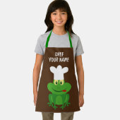 Tablier Cute chef grenouille dessin sur mesure enfants tab (Insitu)