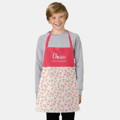 Tablier Cute Cherry Motif Moderne Filles Chef Formation (Porté)