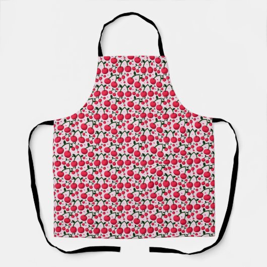 Tablier Cute Cherry Pattern Aesthetic | Red Cherry Seamles (Recto)
