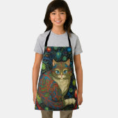 Tablier Cute Cheshire Chat style Art nouveau (Insitu)