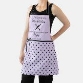 Tablier Cute Chic Girl Light Lilac et Black Polka Dot (Insitu)