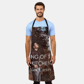 Tablier Cute Chic Roi moderne de la cuisine Photo, Nom (Porté)