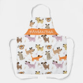 Tablier Cute Chien Motif Groomer Vet Personnalisé (Recto)