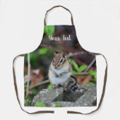 Tablier Cute Chipmunk Faune Animal Personnalisé (Recto)