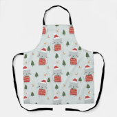 Tablier Cute Christmas Cat Pattern – Festive Holiday  (Recto)