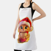 Tablier **Cute Christmas Cat with Santa Hat – Funny Holida (Insitu)