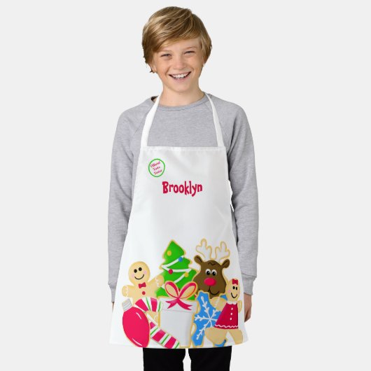 Tablier Cute Colorful Kids Vacances Cookies Apron (Porté)