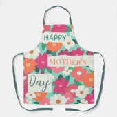 Tablier Cute Colorful Retro Floral / Fête des Mères (Recto)