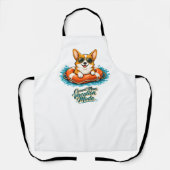 Tablier Cute Corgi "Vacation Mode" Summer Design (Recto)