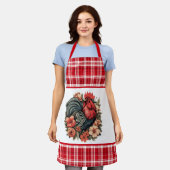 Tablier Cute Country rooster amoureux cuisine (Porté)