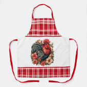 Tablier Cute Country rooster amoureux cuisine (Recto)