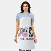 Tablier Cute Cow Lover Apron Pour La Cuisine Amoureuse (Porté)