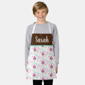 Tablier Cute Cupcake Chocolat Whisky rose Enfants (Porté)