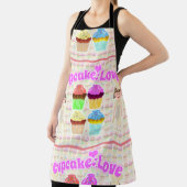 Tablier Cute Cupcake Love Chef Cartoon Art Fun (Insitu)