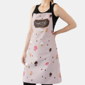 Tablier Cute Cupcakes Boulangerie Motif rose (Insitu)