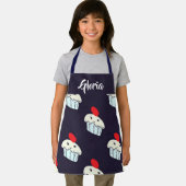 Tablier Cute cupcakes sur le bleu (Insitu)