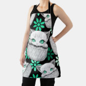 Tablier Cute de chat et pointe joueuse à partir d'une poch (Insitu)