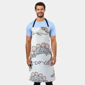 Tablier Cute dinosaures sans couture motif (Porté)