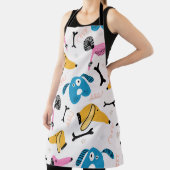 Tablier Cute dog pattern with baby animal face drawing sca (Insitu)