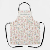 Tablier Cute Easter Bunny Floral Pattern - Pastel Spring  (Recto)