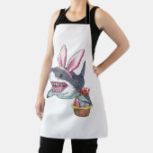 Tablier Cute Easter Shark Bunny Ears Basket Eggs Happy Eas (Insitu)