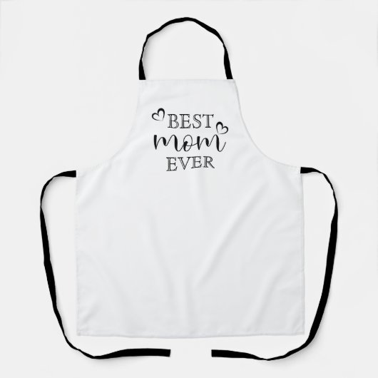 Tablier Cute Elegant Modern Best Mom Ever Script Kitchen (Recto)