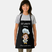 Tablier Cute fille Chef Apprentice Noir (Insitu)