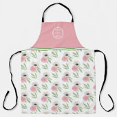 Tablier Cute Floral Votre Logo Ici Apron (Recto)