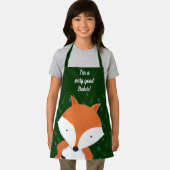 Tablier Cute Fox Green Baker Apron (Insitu)