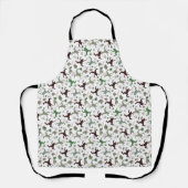 Tablier Cute Frogs Nature Floral Pattern (Recto)