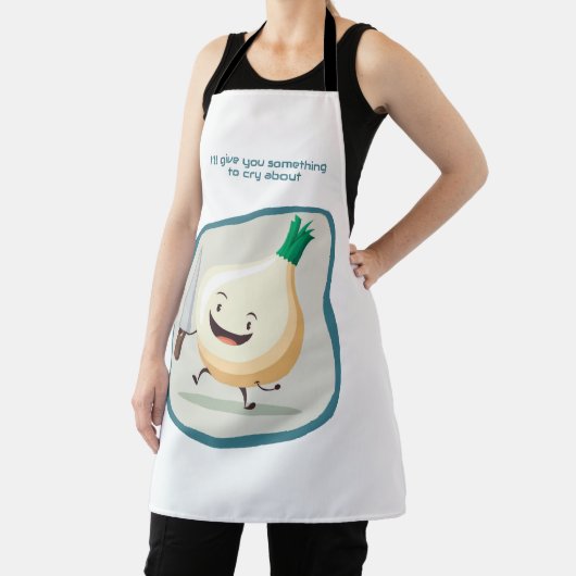Tablier Cute funny and edgy chef or cook onion apron (Insitu)