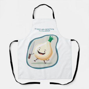 Tablier Cute funny and edgy chef or cook onion apron