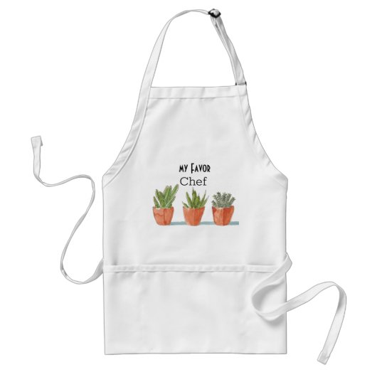 Tablier Cute Funny Garden Pots Cultivés Chef Apron (Devant)