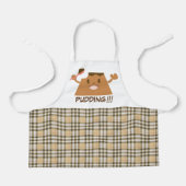 Tablier Cute Funny Kawaii PUDDING au chocolat ! ! ! ! (Recto)