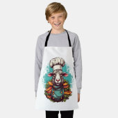 Tablier Cute Funny Sheep Chef adorable Animal Graphisme (Porté)