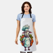 Tablier Cute Funny Sheep Chef adorable Animal Graphisme (Porté)