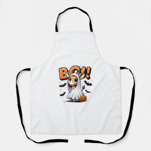 Tablier Cute Giraffe Ghost Boo Costume d'Halloween Zoo Lov