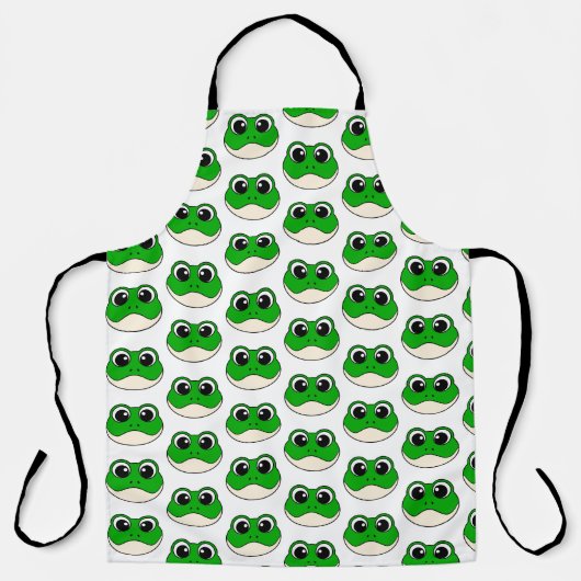 Tablier Cute grenouille souriante (Recto)