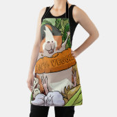 Tablier Cute Guinea Pig 100% Veggie Carrot Vegan Cartoon (Insitu)
