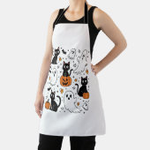 Tablier Cute Halloween Ghost Boo Cat (Insitu)