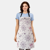 Tablier Cute Halloween Ghost & Spiderweb Motif (Porté)