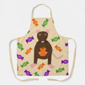 Tablier Cute Halloween Rat et Citrouille (Recto)